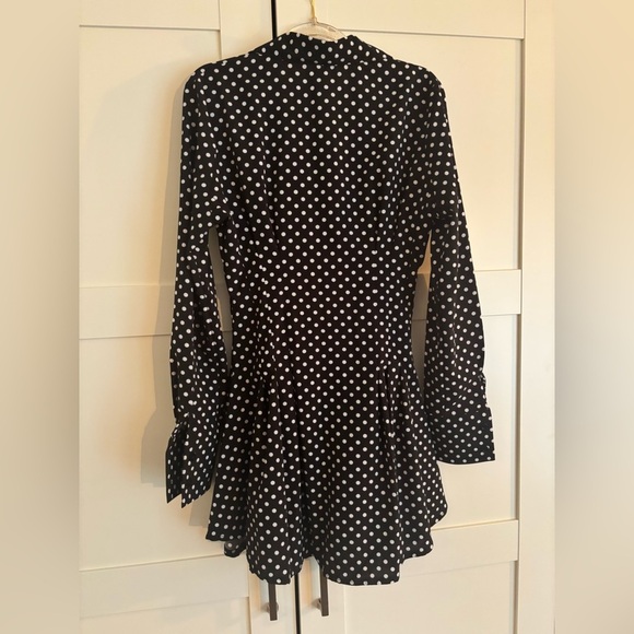 CBR Polka Dot Dress Long Sleeve Silky Cotton Blend Size Small - Picture 3 of 7